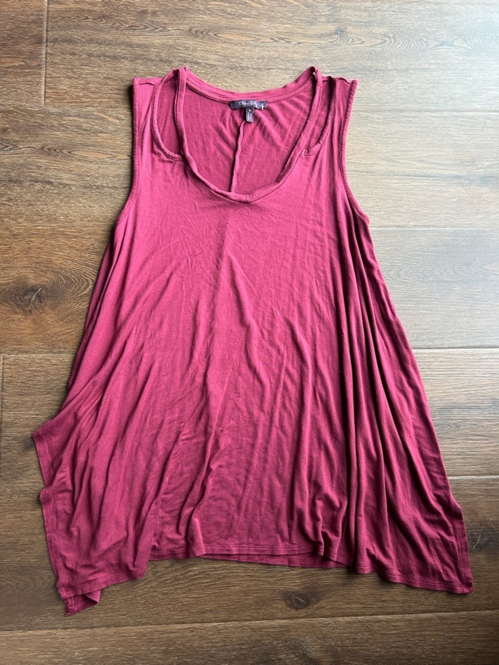 Olivia Sky Burgundy Flowy Tank Top | Flowy Tank Top | Burgundy Tank Top